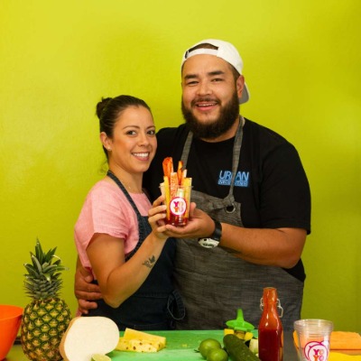 Portrait of Chefs Diana y Diego Ramírez from Yoyo Botaneria restaurant